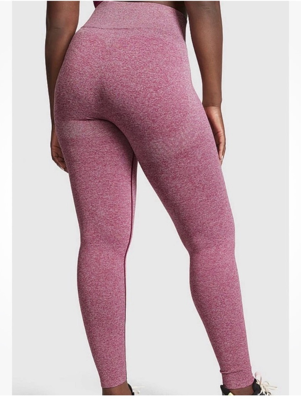 New Victoria’s Secret PINK Seamless High-Waist Workout Leggings Rose Heather NWT
